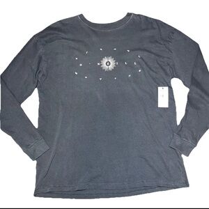 O’Neill Brown What’s Your Sign Long Sleeve T Shirt Zodiac Womens Medium NWT